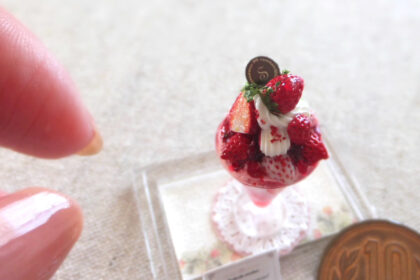 1 6 Scale ミニチュア 食品サンプル 保冷剤 ケーキ 箱 Shibazukeparipariのミニチュア 食品サンプル