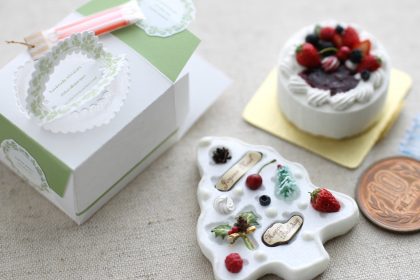 ミニチュア　ケーキ　クリスマス　バースデー
