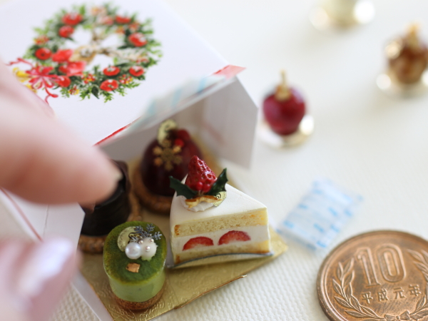 ミニチュア ケーキ　食品サンプル　クリスマス