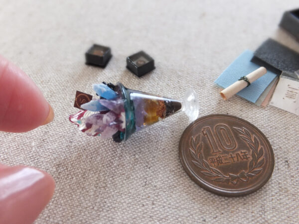 miniature mineral ore handmade ミニチュア　石磨きセット 鉱物パフェ