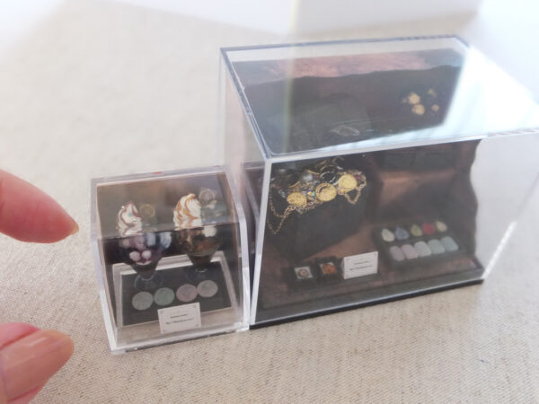 miniature mineral ore handmade ミニチュア 石磨き 宝箱 鉱物