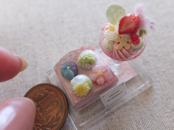 miniature parfait ミニチュア　パフェ　桜　春
