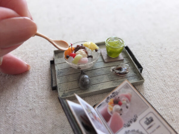 miniature ミニチュア あんみつ レトロ　喫茶店